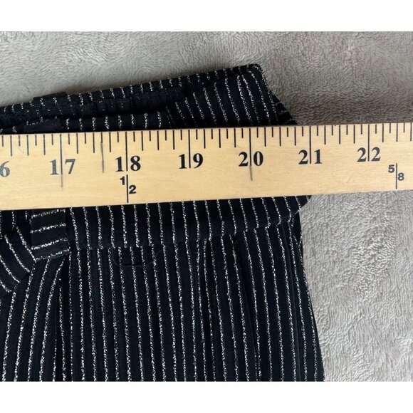 Torrid Womens Black & Silver Metallic Striped Wide-Leg Pants Size 3X - Picture 11 of 13
